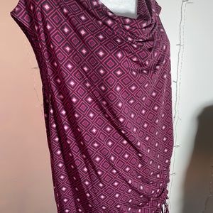 Blackberry/Black/Gray Drape Tunic, Size XXL